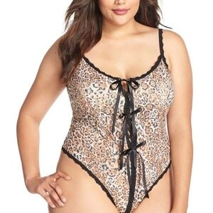 Lace Leopard Nouveau Print Teddy HANKY PANKY